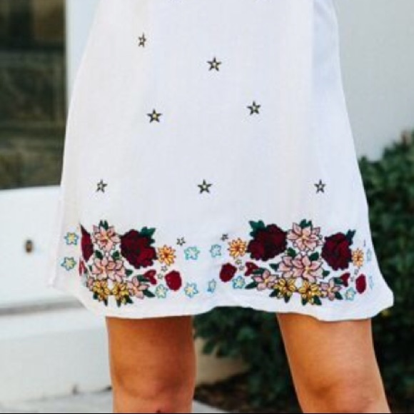 CLEMENTINE EMBROIDERY STARRY NIGHT MINI DRESS STAR - Picture 6 of 8